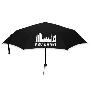 Abu Dhabi Skyline Vibes - Regenschirm (klein) - Schwarz - Vorne