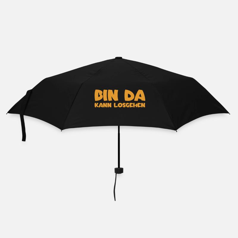Bin da - Kann losgehen - Regenschirm (klein) - Schwarz