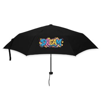 DREAM graffiti design full of color and motivation - Umbrella (small) - black - Front