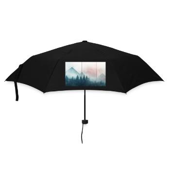 Mountains Vintage - Umbrella (small) - black - Front