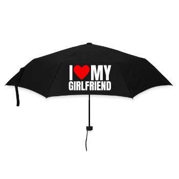 Cadeau pour petit ami J’aime ma copine - Parapluie standard - noir - Devant