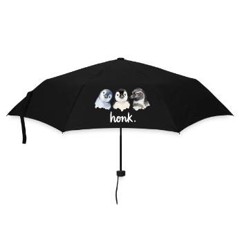 Lustiges Geschnatter von Pinguinen - Regenschirm (klein) - Schwarz - Vorne