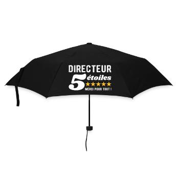 Cadeau Directeur 5 Étoiles - Merci pour tout  - Parapluie standard - noir - Devant