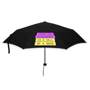 La dissonance cognitive est un sacré dicton. - Parapluie standard - noir - Devant