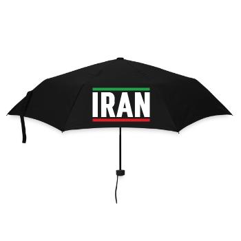 Iran Flag Strong Typography - Umbrella (small) - black - Front