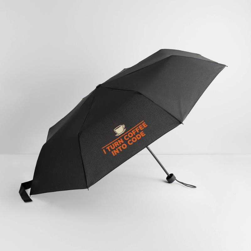 I Turn Coffee Into Code – Programmer Retro Umbrella (small)