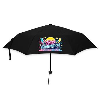 Neon Generation Retro Vibe - Umbrella (small) - black - Front