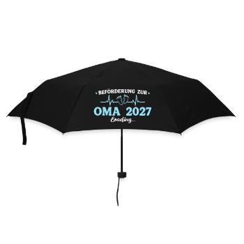 Oma 2027 Beförderung Großmutter Geschenk - Regenschirm (klein) - Schwarz - Vorne