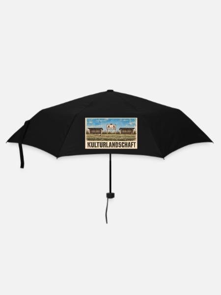 Fussball - Kulturlandschaft - Regenschirm (klein) - Schwarz