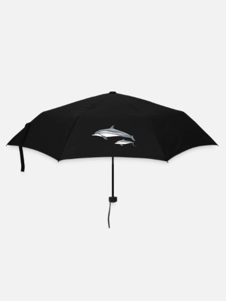 Spinner Delphin - Langschnauzendelfin - dauphin - Regenschirm (klein) - Schwarz