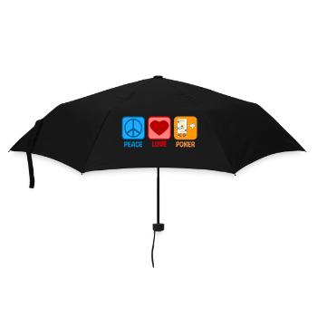 Poker Dabbing Peace Love Gift - Parapluie standard - noir - Devant