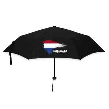 Netherlands Pride Brush Flag - Umbrella (small) - black - Front