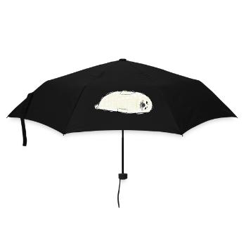 Robbenbaby / Babyseal Design III - Regenschirm (klein) - Schwarz - Vorne