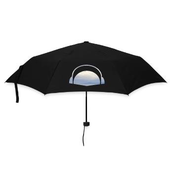 Sonnenuntergang Kopfhörer - Regenschirm (klein) - Schwarz - Vorne