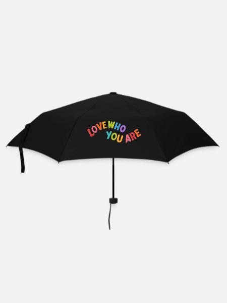 Love who you are - Umbrella (small) - black