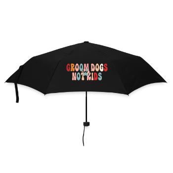 Groom Dogs Not Kids Funny Dogs Lovers - Umbrella (small) - black - Front