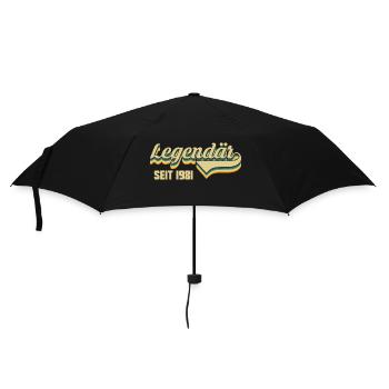 Jahrgang 1981 42 Jahre Geburtstag - Regenschirm (klein) - Schwarz - Vorne