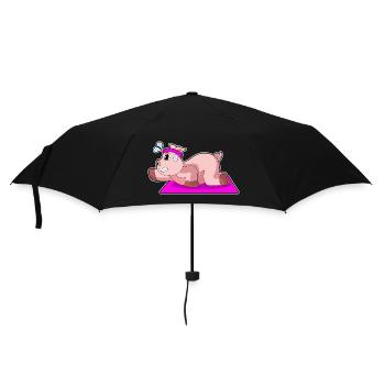 Gymnastique de fitness Yoga des cochons - Parapluie standard - noir - Devant