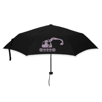 Excavators, excavator operators, construction equipment operators – - Umbrella (small) - black - Front