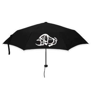 Prähistorisches Nashorn - Weiß - Regenschirm (klein) - Schwarz - Vorne