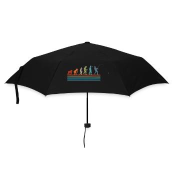 Vintage Fisherman Retro Evolution - Regenschirm (klein) - Schwarz - Vorne