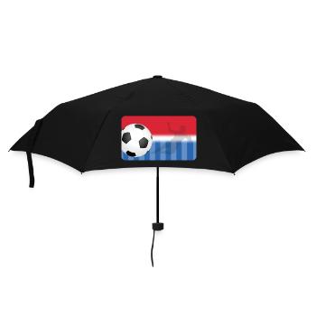 Football - rouge bleu - joueur de football - Parapluie standard - noir - Devant