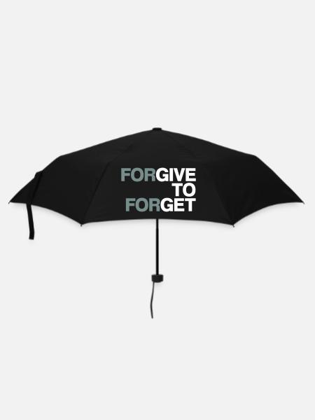 Forgive to forget - Regenschirm (klein) - Schwarz
