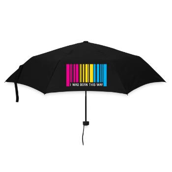 LGBT Pride Month - I Was Born This Way (Pansexual) - Umbrella (small) - black - Front