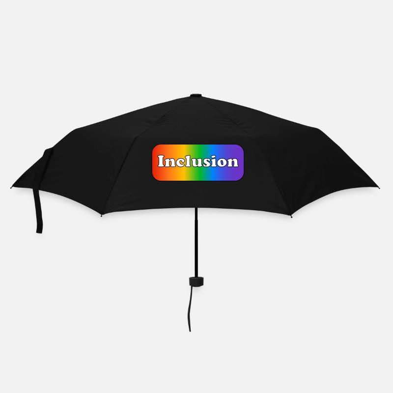 Inklusion Regenbogen - Regenschirm (klein) - Schwarz