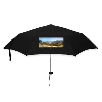 Landschaftsansicht des Strandes Kefalos Insel Kos Süd - Regenschirm (klein) - Schwarz - Vorne