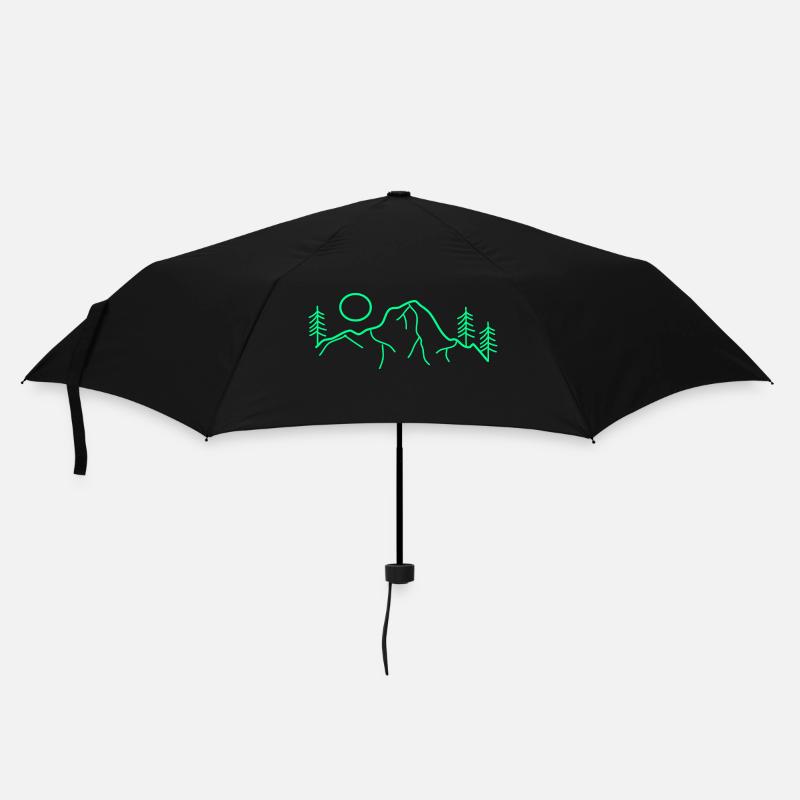 Mountains Mountain Forest Nature Trees - Umbrella (small) - black