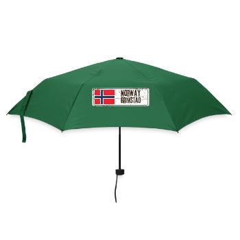 Grimstad Drapeau de la Norvège - Parapluie standard - vert bouteille - Devant