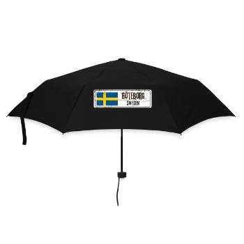 Göteborg Schweden Flagge - Regenschirm (klein) - Schwarz - Vorne