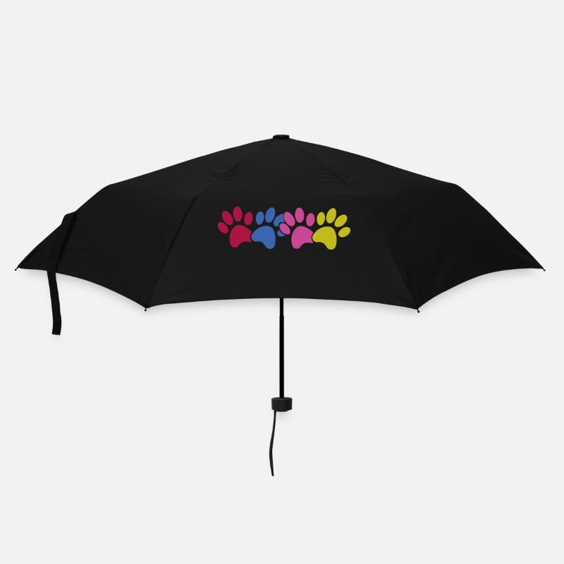 Hundepfoten - Regenschirm (klein) - Schwarz