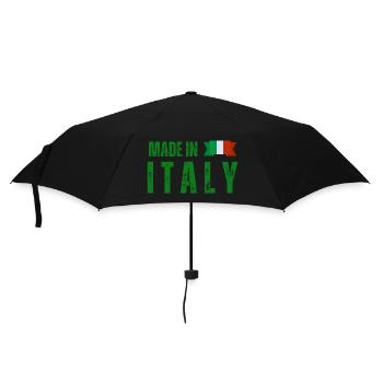 Made in Italy, italienischer Stolz - Regenschirm (klein) - Schwarz - Vorne
