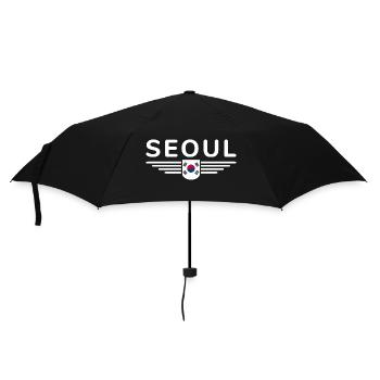 Seoul Fan-T-Shirt für Korea-Liebhaber - Regenschirm (klein) - Schwarz - Vorne