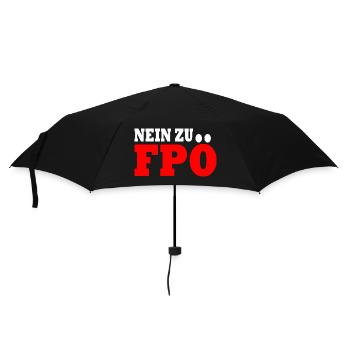 No to fpö - Umbrella (small) - black - Front