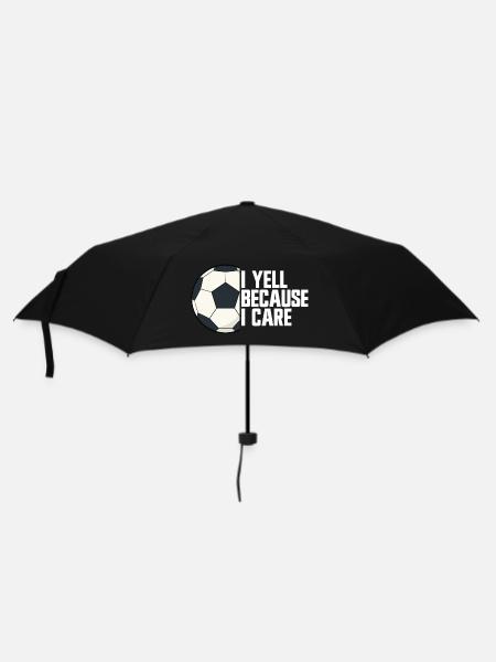 Ich schreie, weil es mir wichtig ist, Fußball-Elte - Regenschirm (klein) - Schwarz