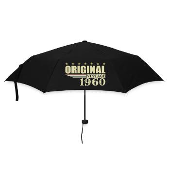 1960 Geburtstag 1960 - Regenschirm (klein) - Schwarz - Vorne