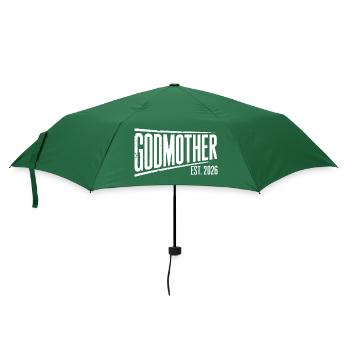 Godmother Est 2026 Bold Banner - Umbrella (small) - bottlegreen - Front