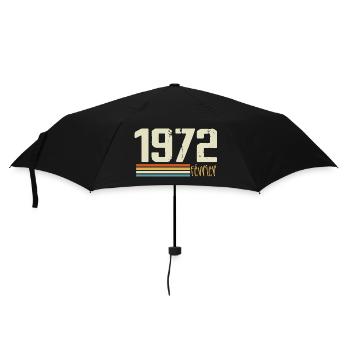 Février 1972 - Février 1972 Anniversaire 1972 - Parapluie standard - noir - Devant
