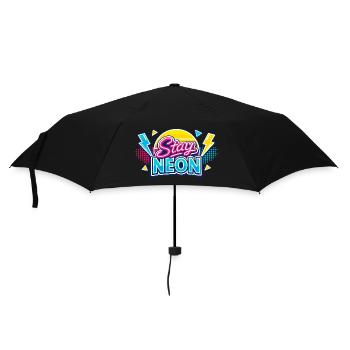 Stay Neon Retro Burst - Umbrella (small) - black - Front