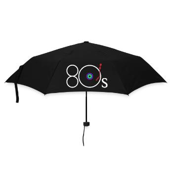 Art du tourne-disque arc-en-ciel avec bras de platine rétro - Parapluie standard - noir - Devant