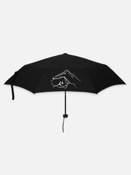 Hände Faust - Regenschirm (klein) - Schwarz