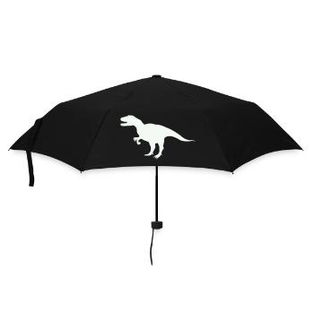 T-Rex Silhouette im Retro-Look - Regenschirm (klein) - Schwarz - Vorne