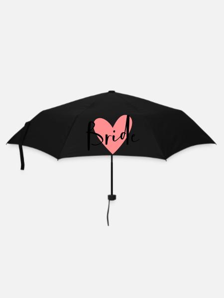 Bride rosa Herz Junggesellinnenabschied - Regenschirm (klein) - Schwarz