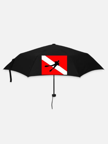 Taucherflagge - Regenschirm (klein) - Schwarz