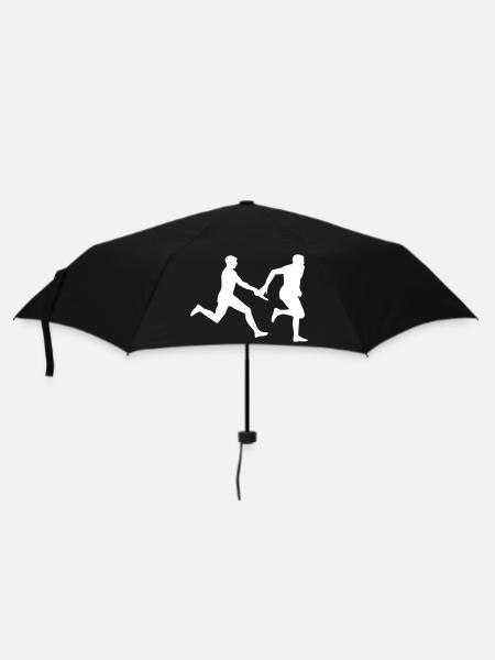 Staffellauf - Staffelläufer - Regenschirm (klein) - Schwarz