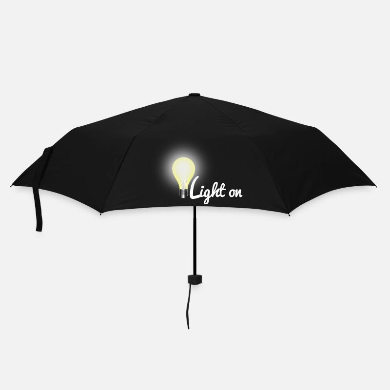 Light on light bulb - Umbrella (small) - black