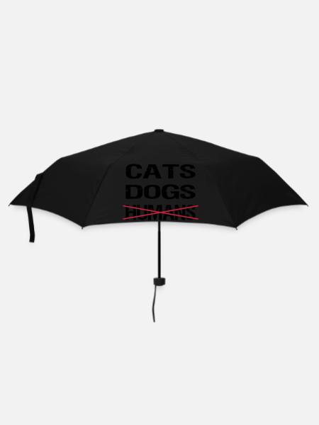 CATS DOGS HUMANS - Regenschirm (klein) - Schwarz